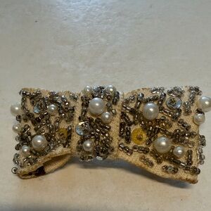 Beaded Bow Hair Clip